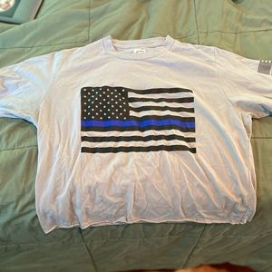 Rockwell police flag crop top